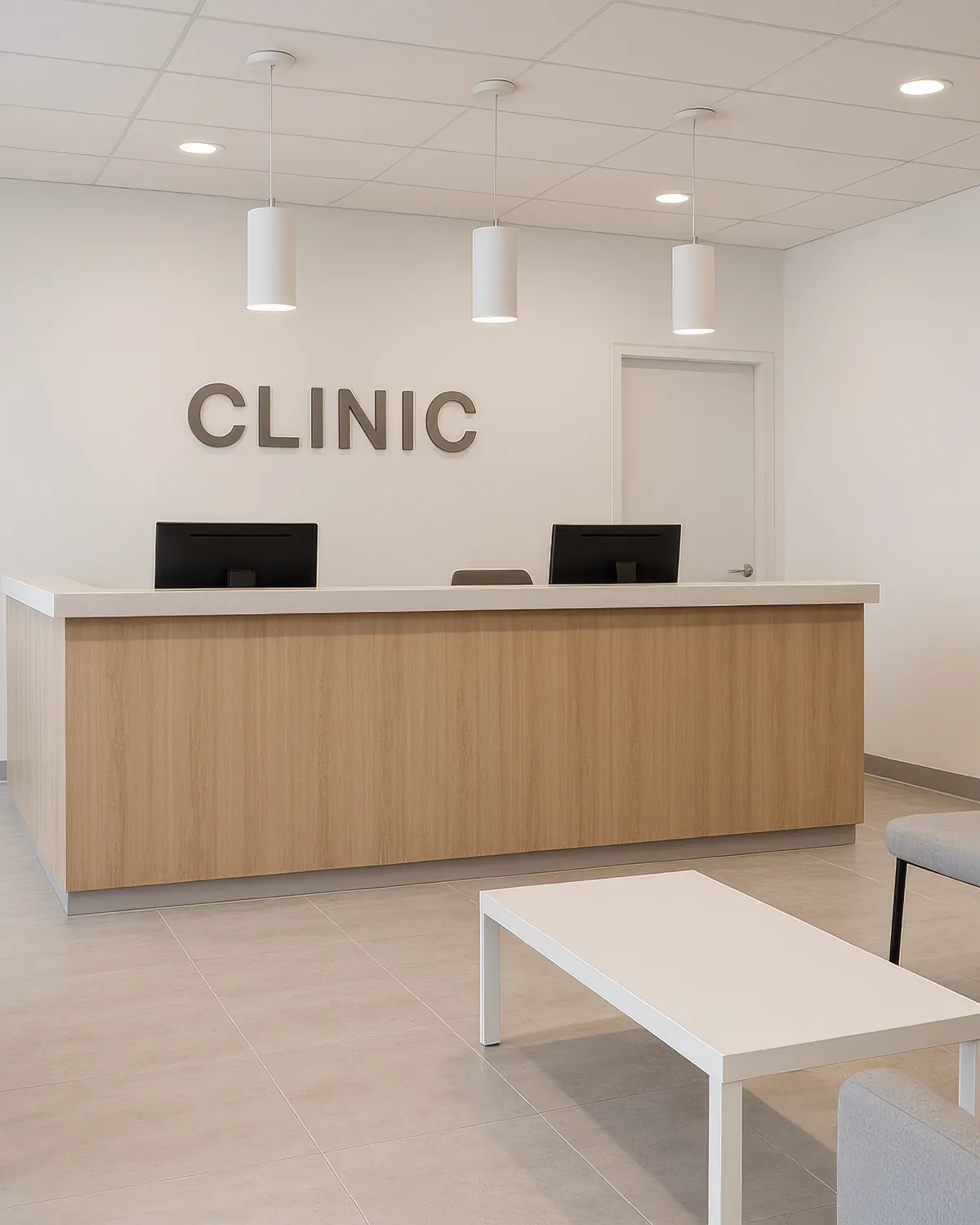 Poczekalnia dla pacjentów w Bas Clinic we Wrocławiu