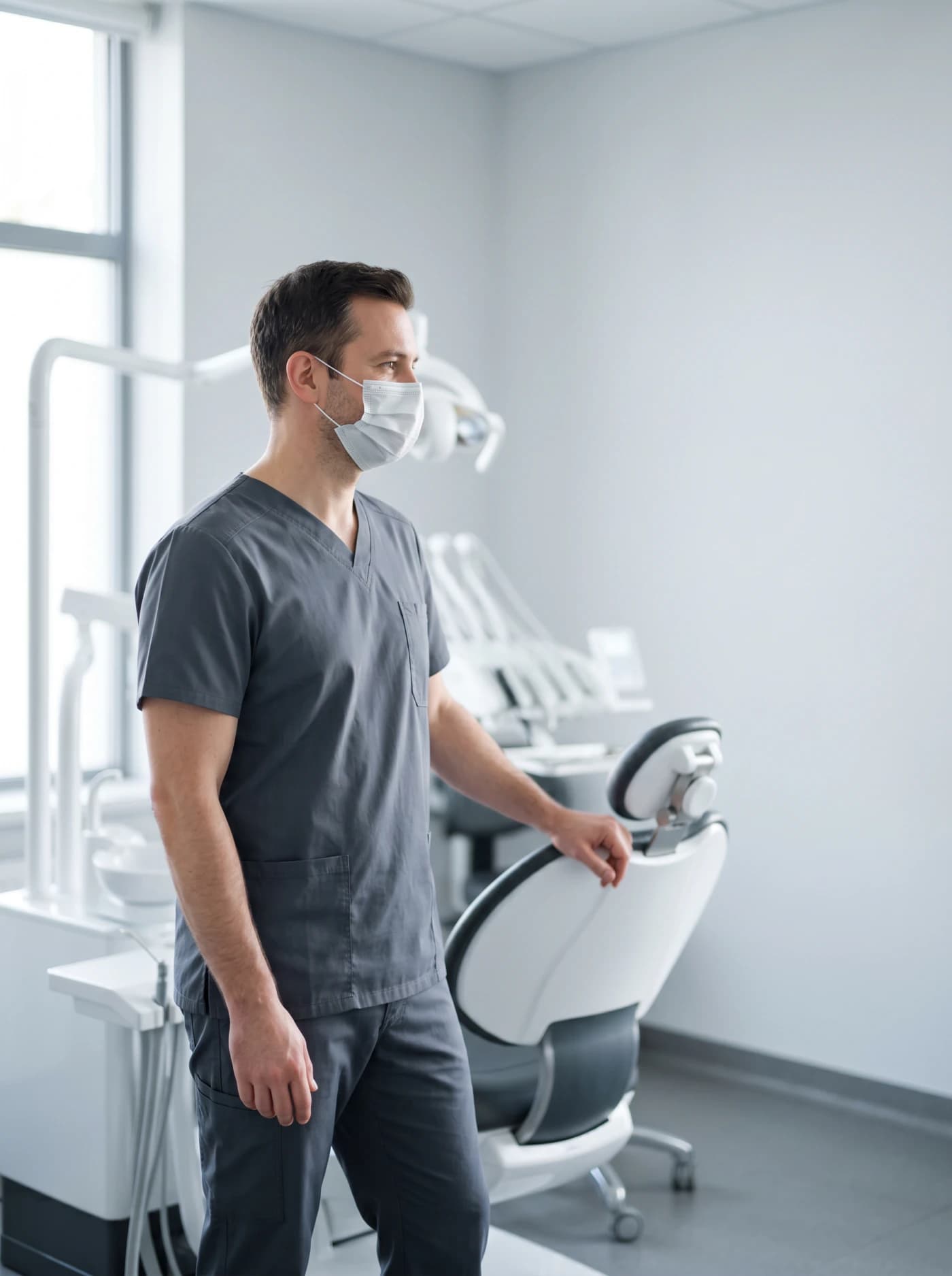 Stomatologia Gabinet stomatologiczny Bas Clinic we Wrocławiu — lekarz dentysta podczas wizyty