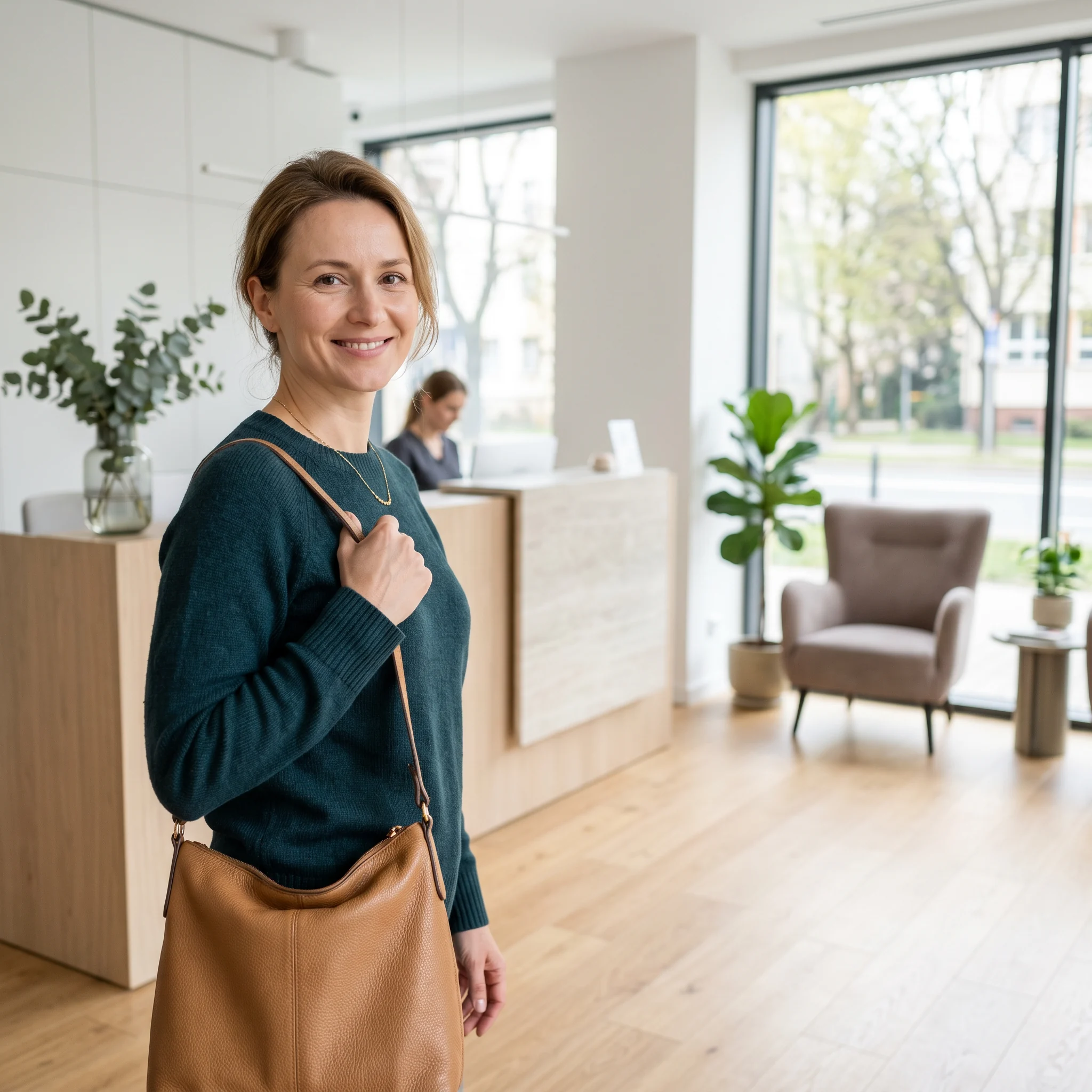 Zadowolona pacjentka po założeniu licówek w Bas Clinic we Wrocławiu