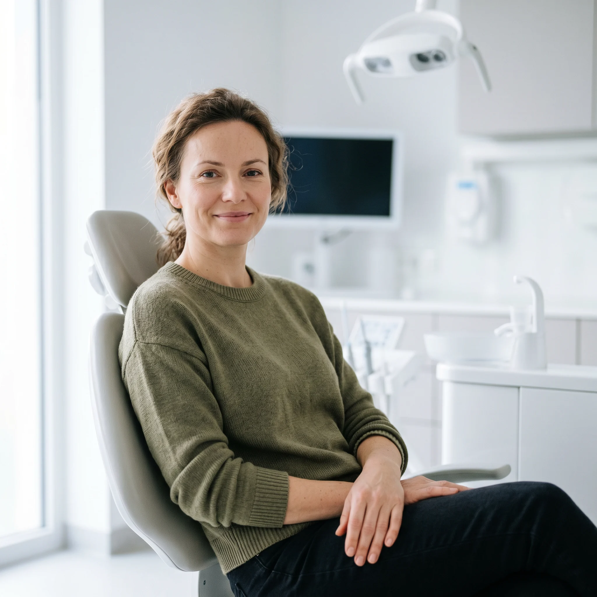 Zadowolona pacjentka po odbudowie zębów w Bas Clinic we Wrocławiu